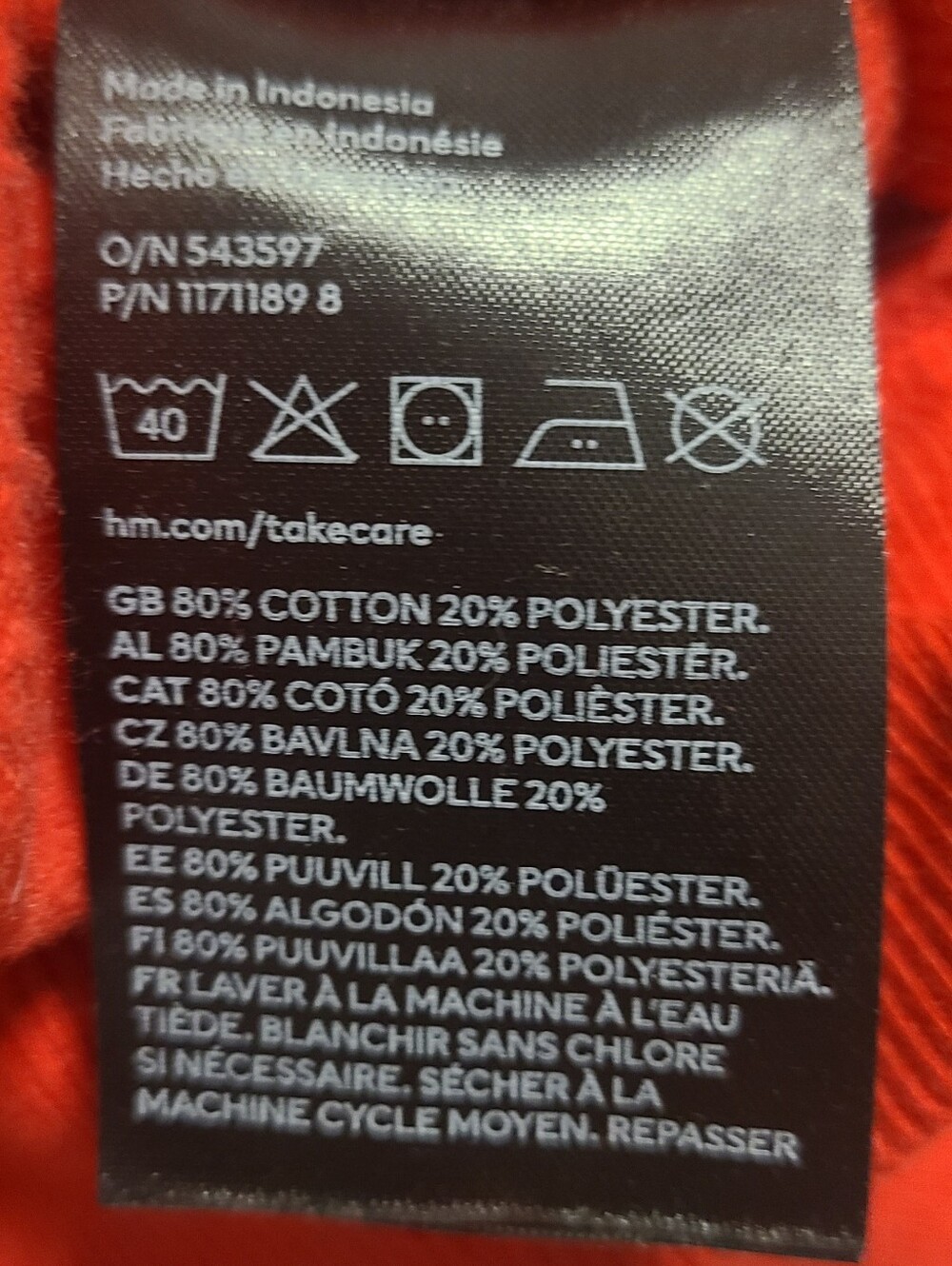 H&M Red Hoodie - Picture 5 of 5